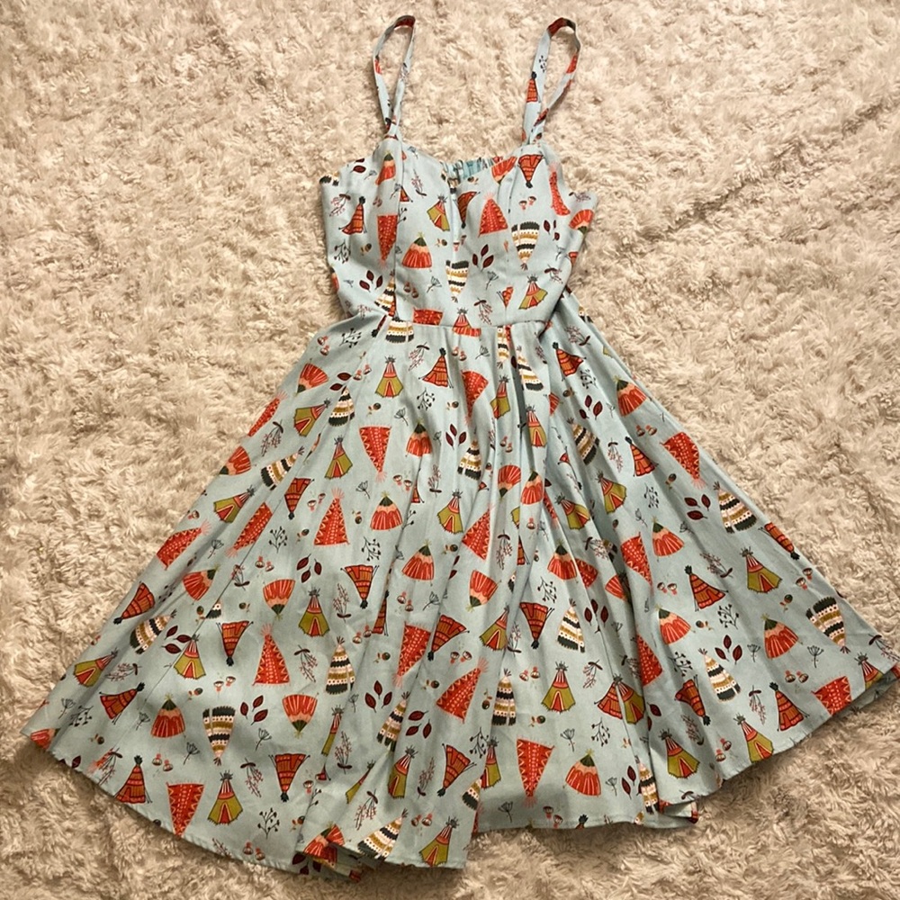 NEW Retro Swing Dress Eva Rose Size S